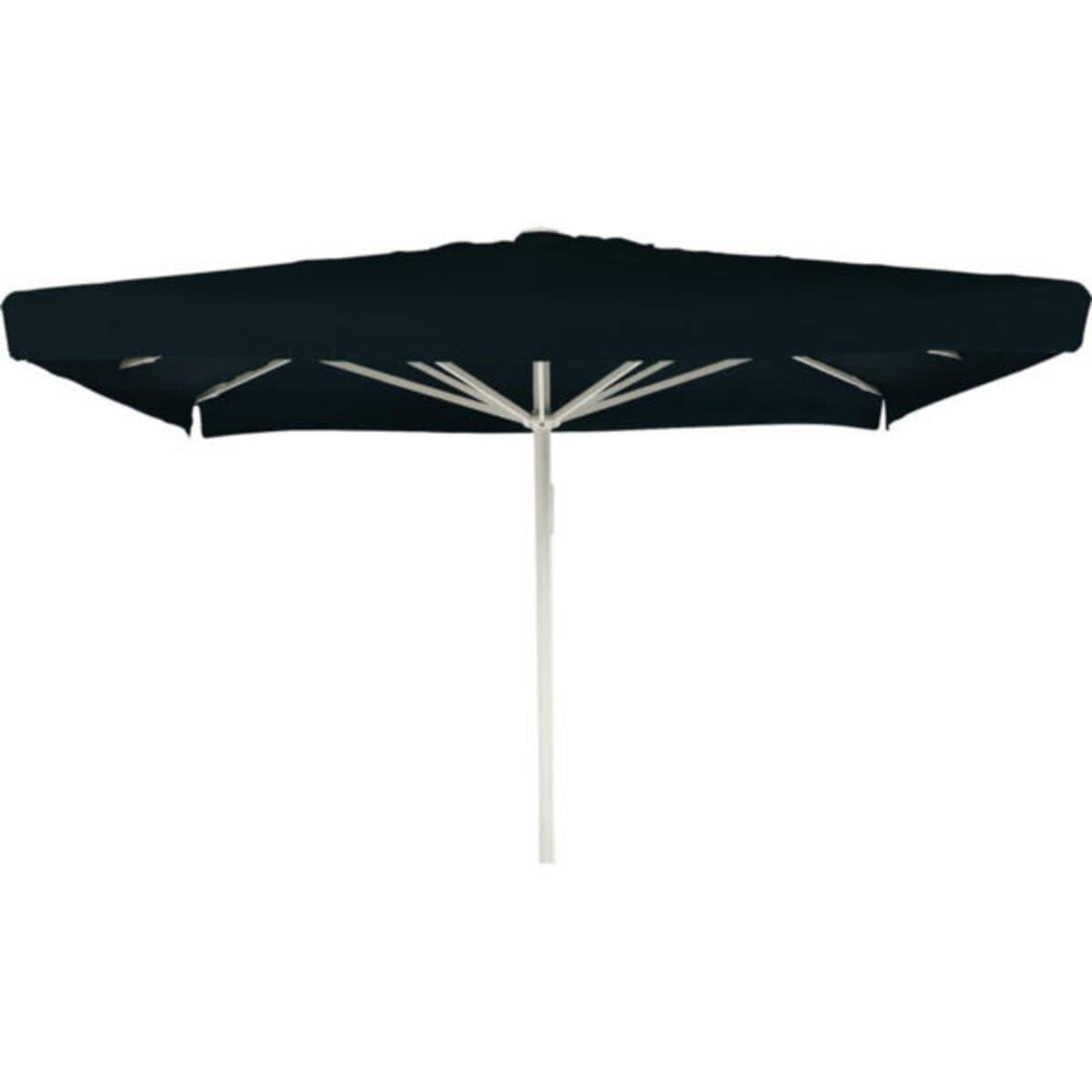 Kæmpeparasol - 3x3m m/frisekant - NY - Sort