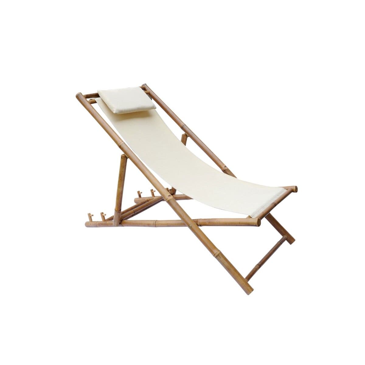 Bambus Strandstol - Råhvid