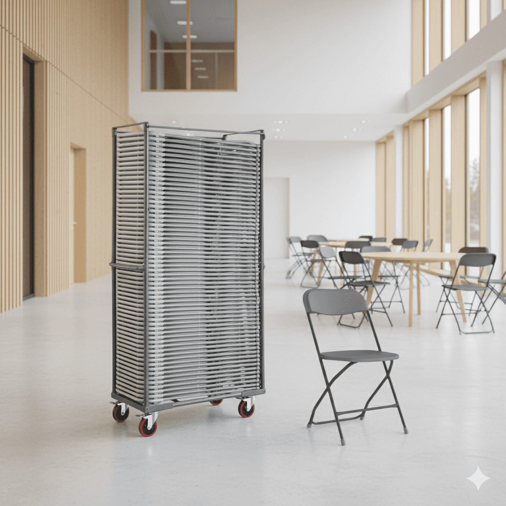 60 Zown Alex klapstole i shark grå inkl. stolevogn