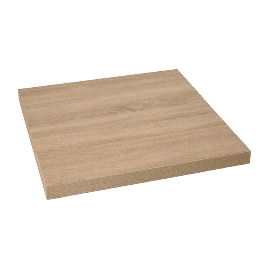 Sawcut Oak bordplade firkantet DuroLight - 80x80 cm