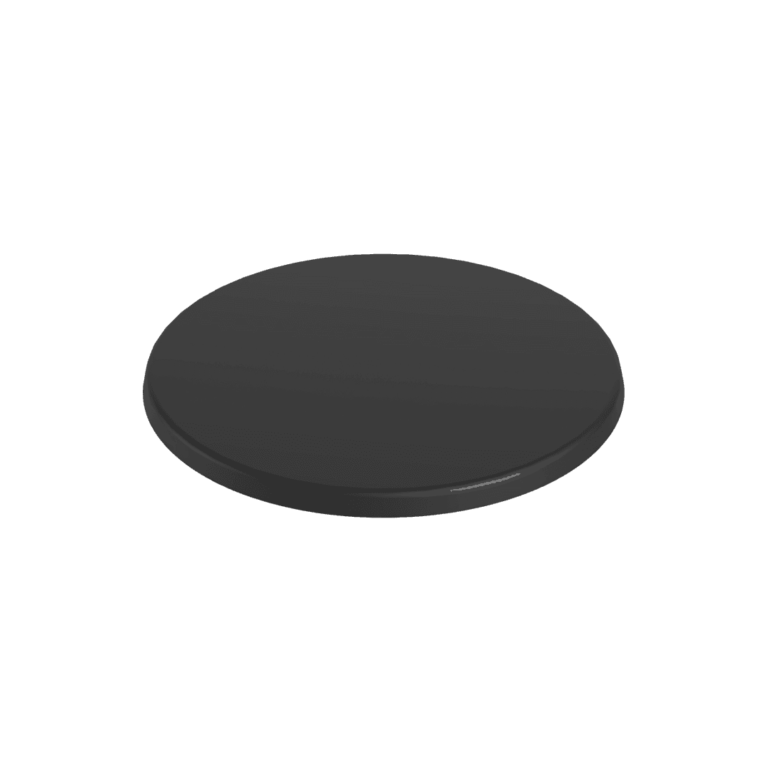 Sort bordplade rund - ø70 cm