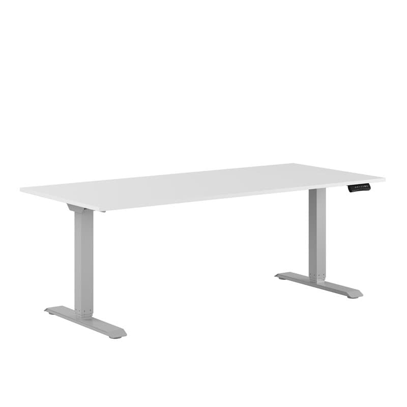 Premium Hæve/Sænkebord m/2 motorer 180x80cm - Hvid-grå