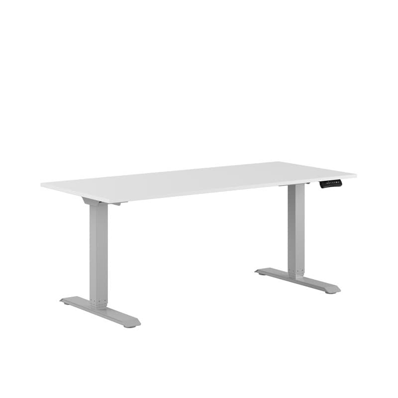 Premium Hæve/Sænkebord m/2 motorer 160x70cm - Hvid-grå