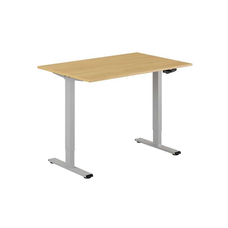 ECO Hæve/Sænkebord manuelt 120x80cm - Eg-grå