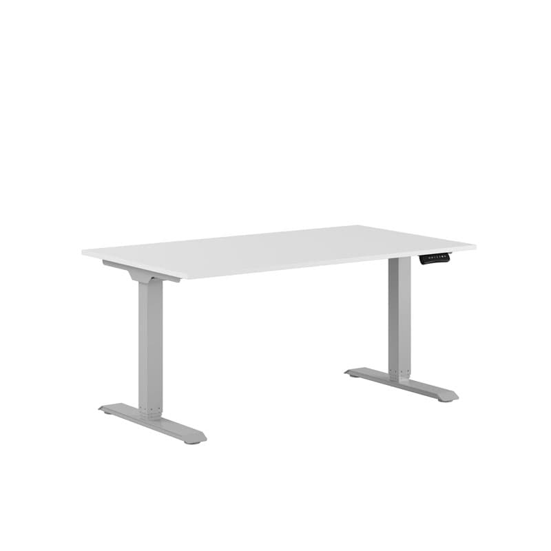 Premium Hæve/Sænkebord m/2 motorer 140x80cm - Hvid-grå