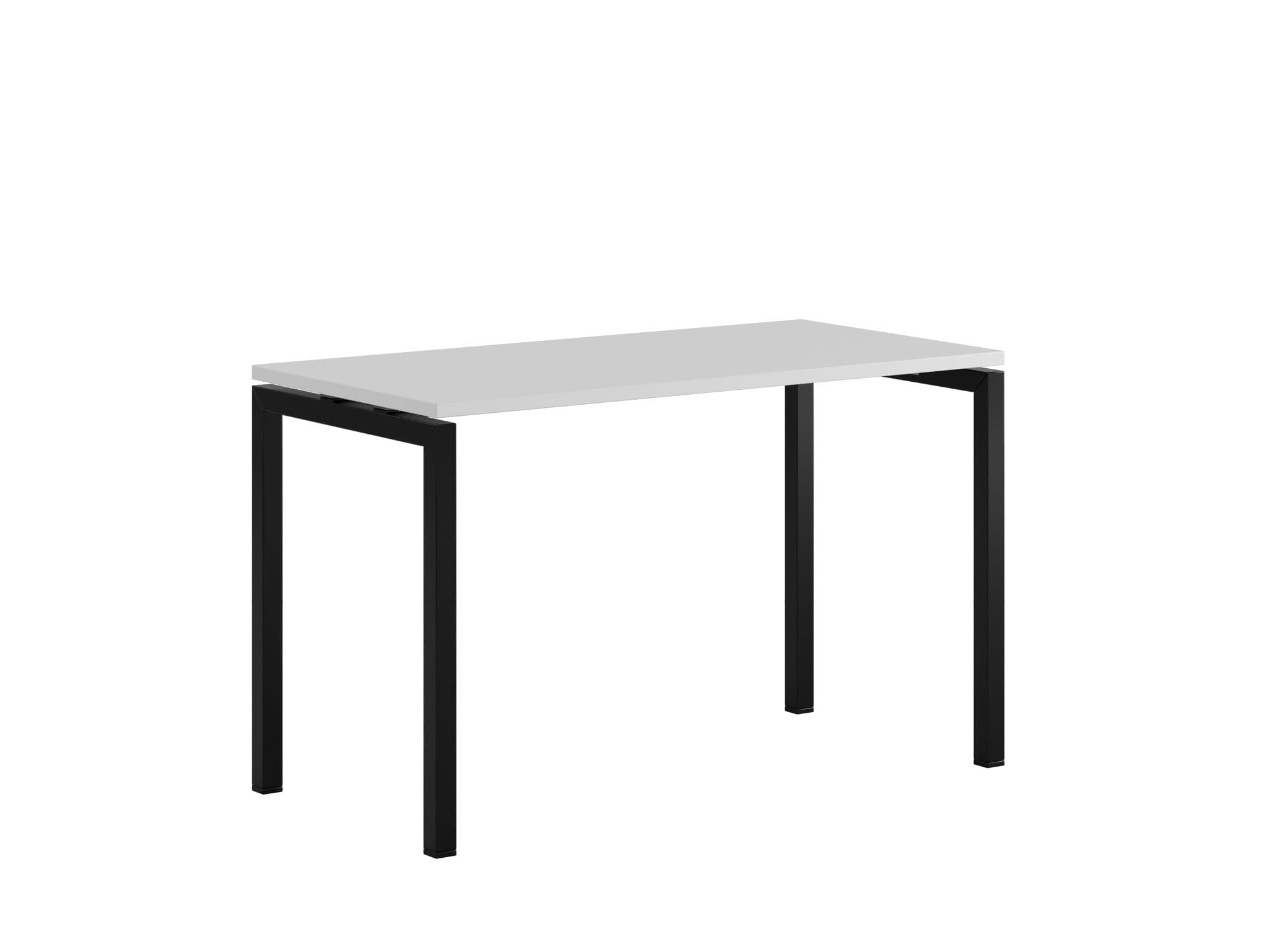 Luna U Bord 120x60cm - Hvid-sort