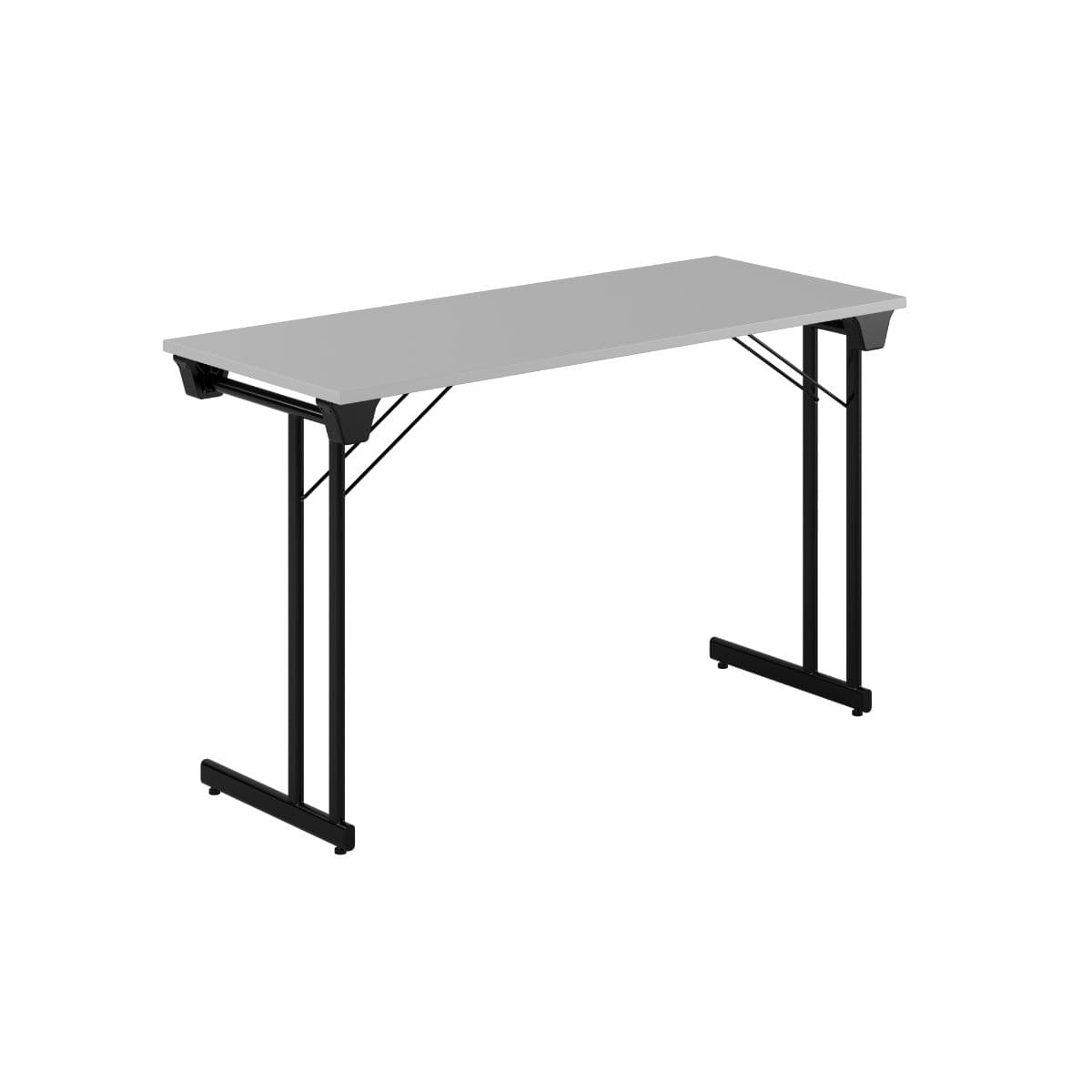 Kongress Style - 120x50cm - Sammenklappeligt bord - Grå-sort