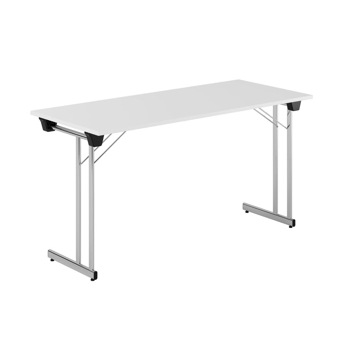Kongress Style - 140x60cm - Sammenklappeligt bord - Hvid-krom