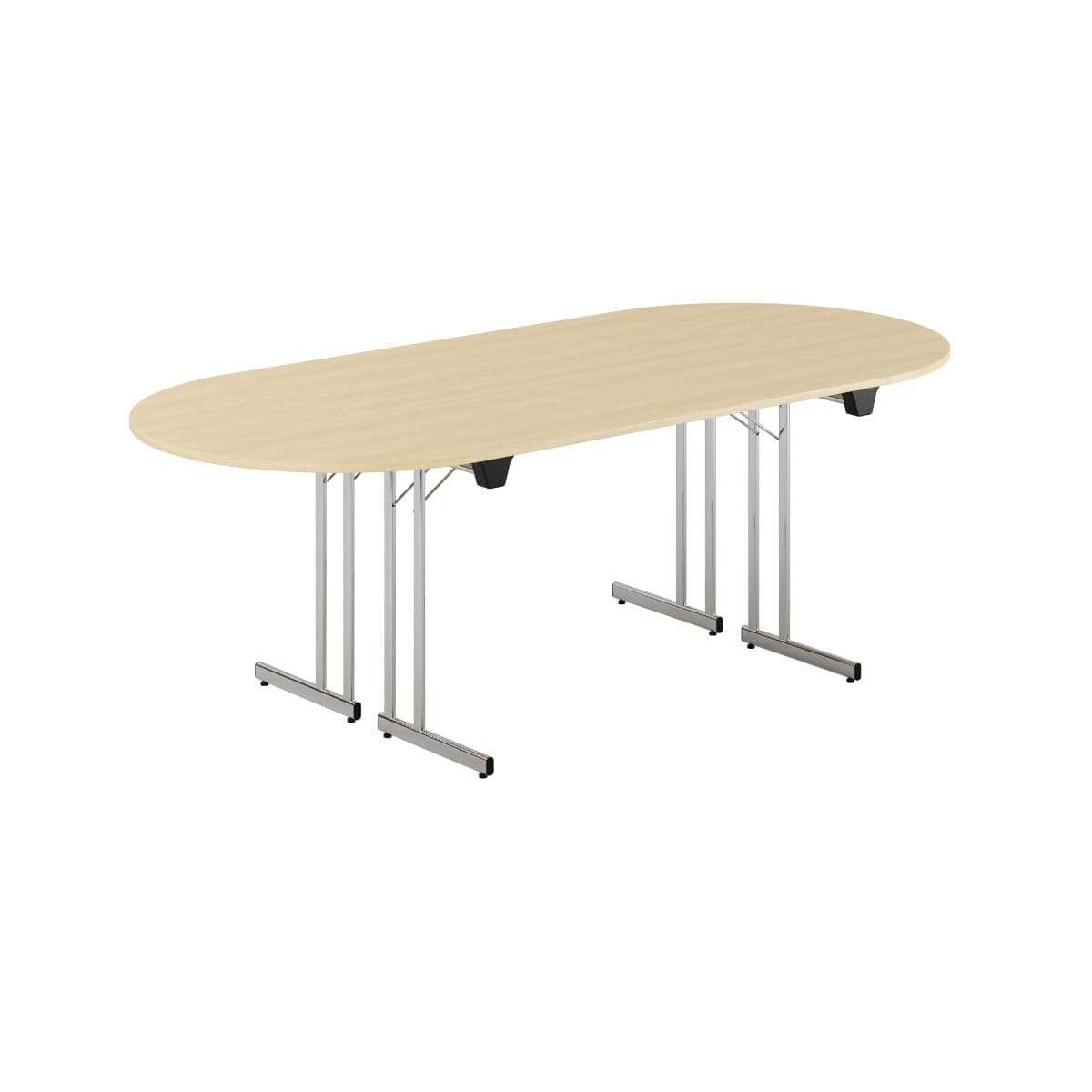 Konferencebord - 220x100cm - Sammenklappeligt bord - Birk-krom