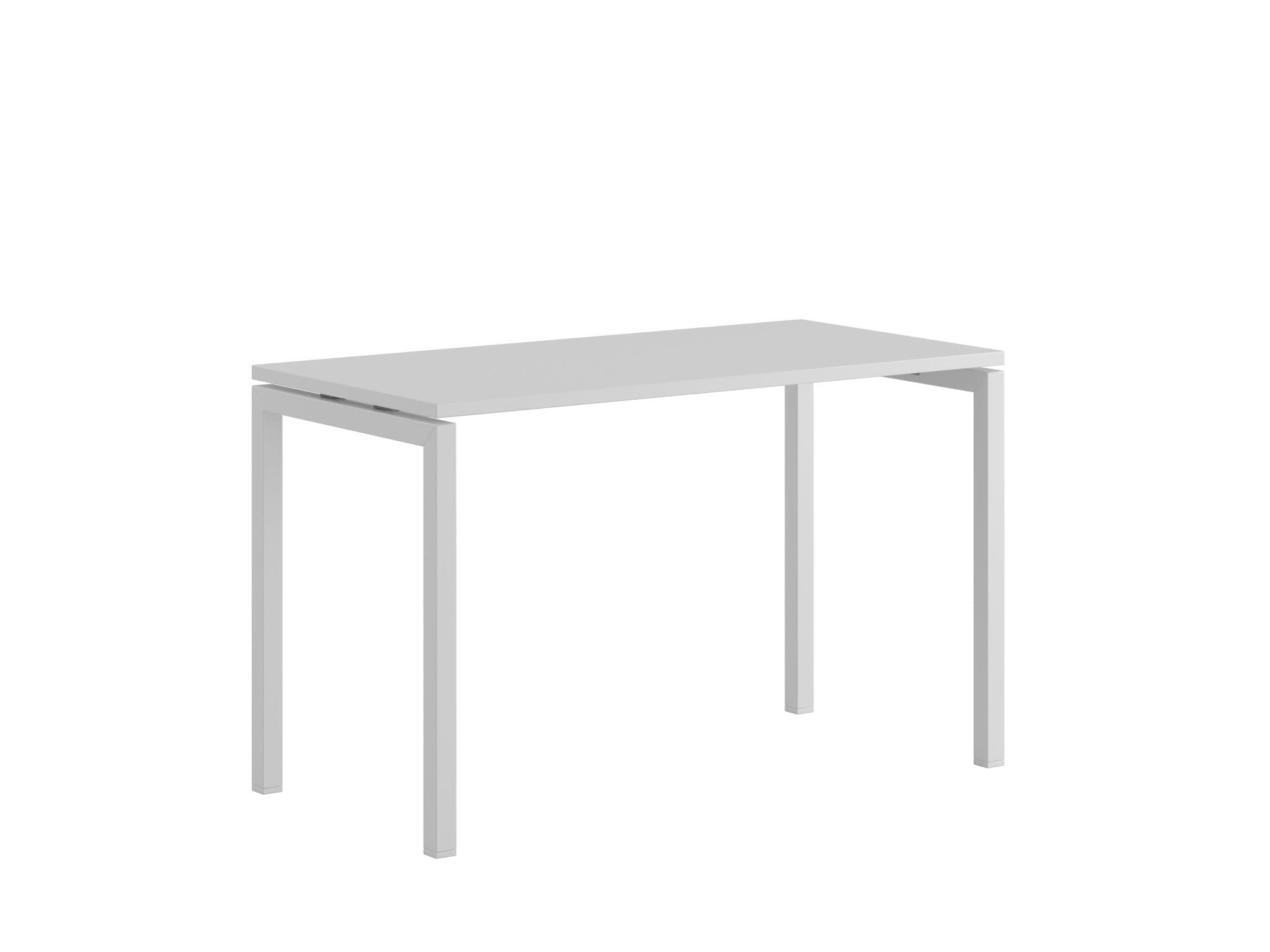 Luna U Bord 120x60cm - Hvid-hvid
