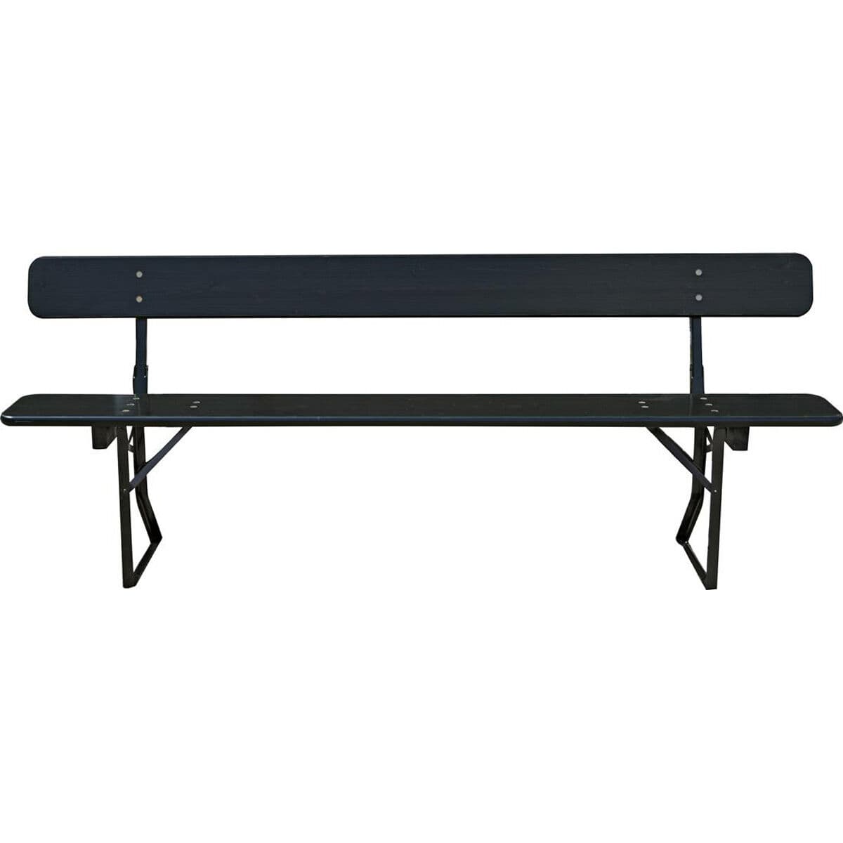 Brau Bänk 220x27 cm - svart med ryggstöd