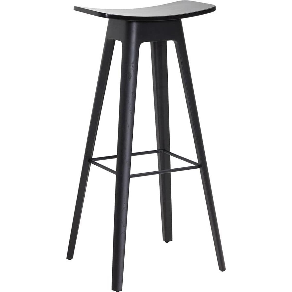 HC1 barstol svart fanérsäte med sits höjd 80cm