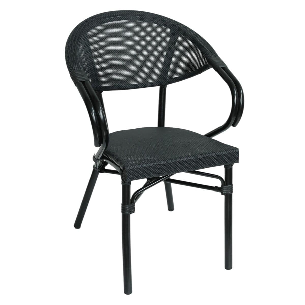 Paris 2 - Caféstol med armstöd - Svart -svart