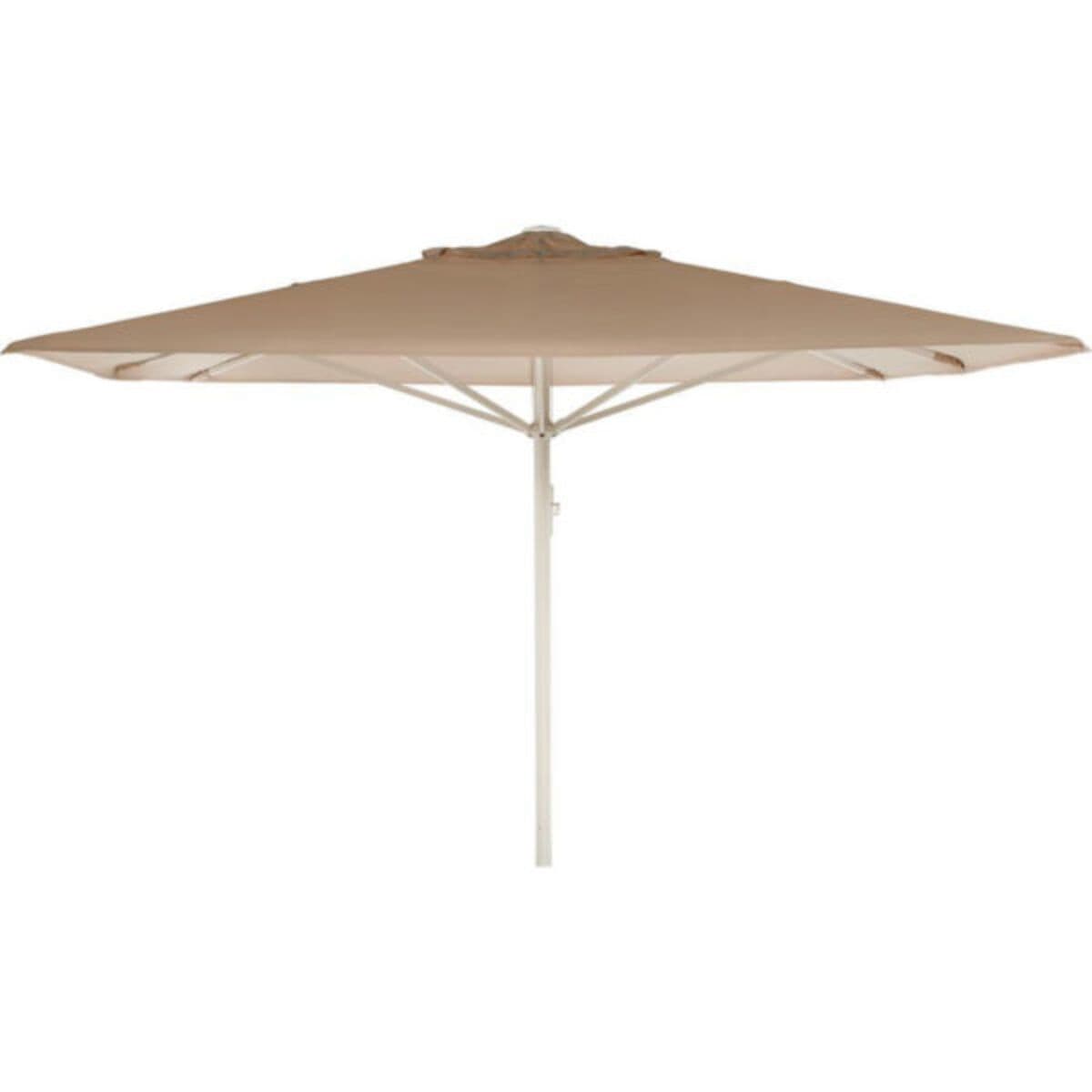 Kæmpeparasol - 4x4m u/frisekant 280gr/m2 Polyester dug - Beige