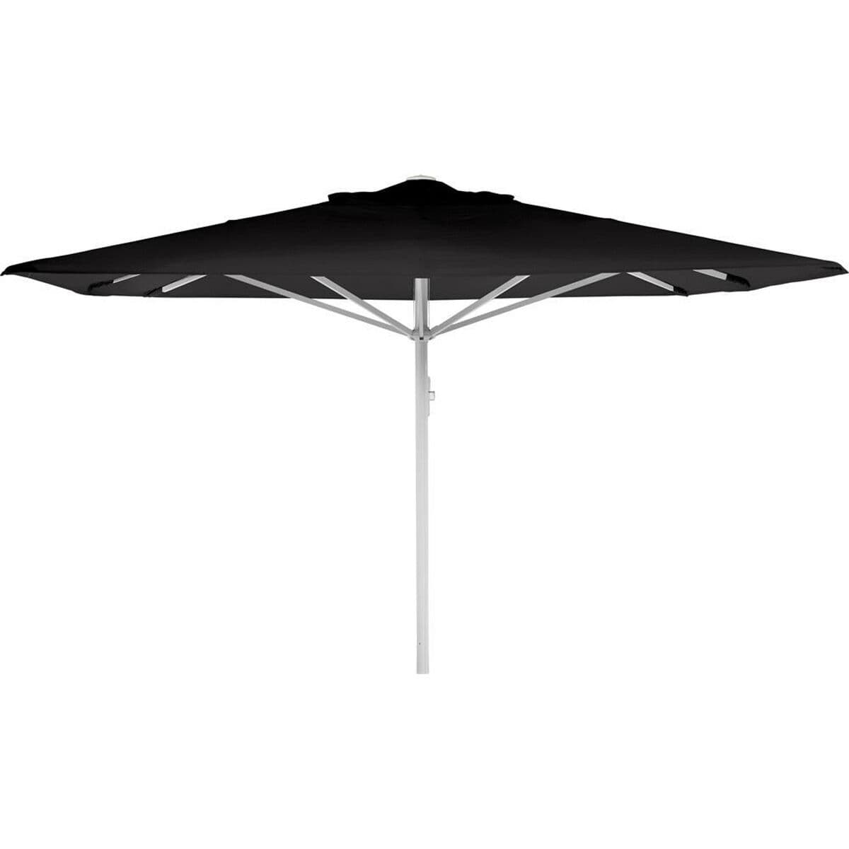 Kæmpeparasol - 4x4m u/frisekant 280gr/m2 Polyester dug - Sort