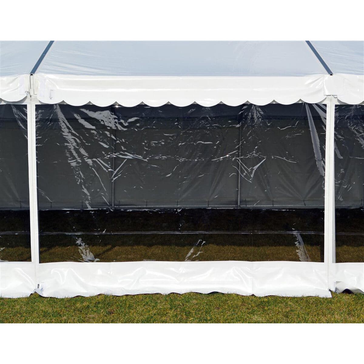Sida 2,2m vit - blixtlås - panorama, vit PVC