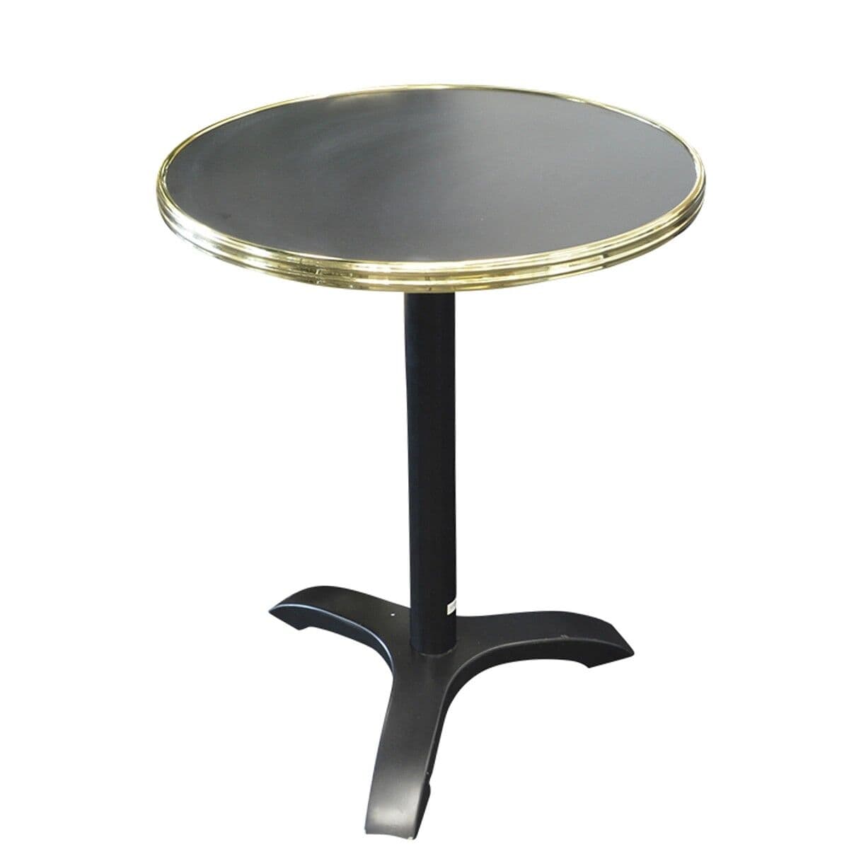 Svart/mässing bordsskiva rund - ø60cm