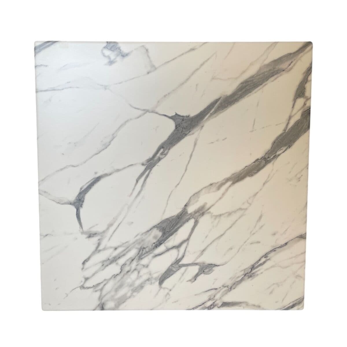 Carrara marmorlook bordsskiva fyrkantig - 60x60cm