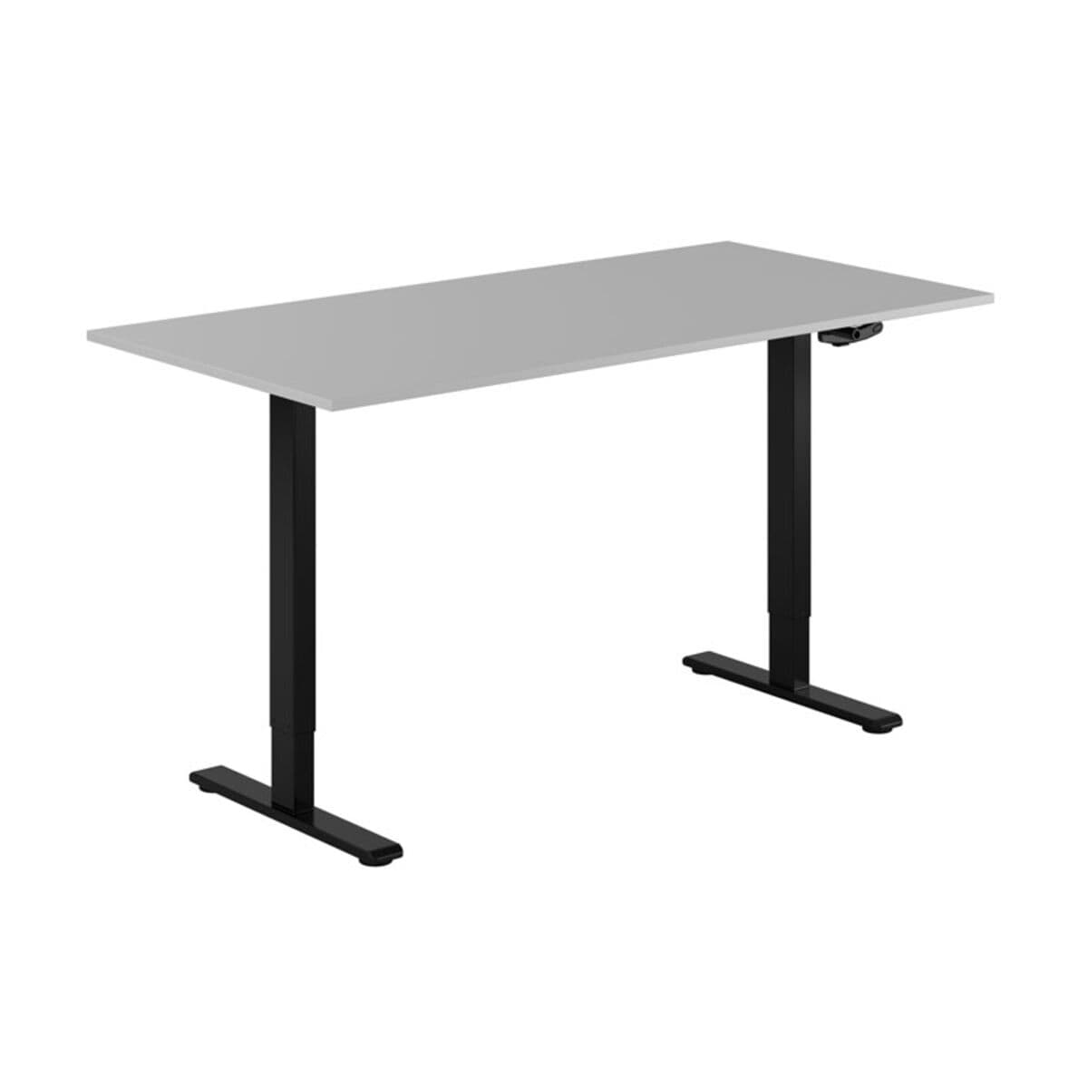 ECO Höj- och sänkbart bord manuellt 160x80cm - Grå-sort