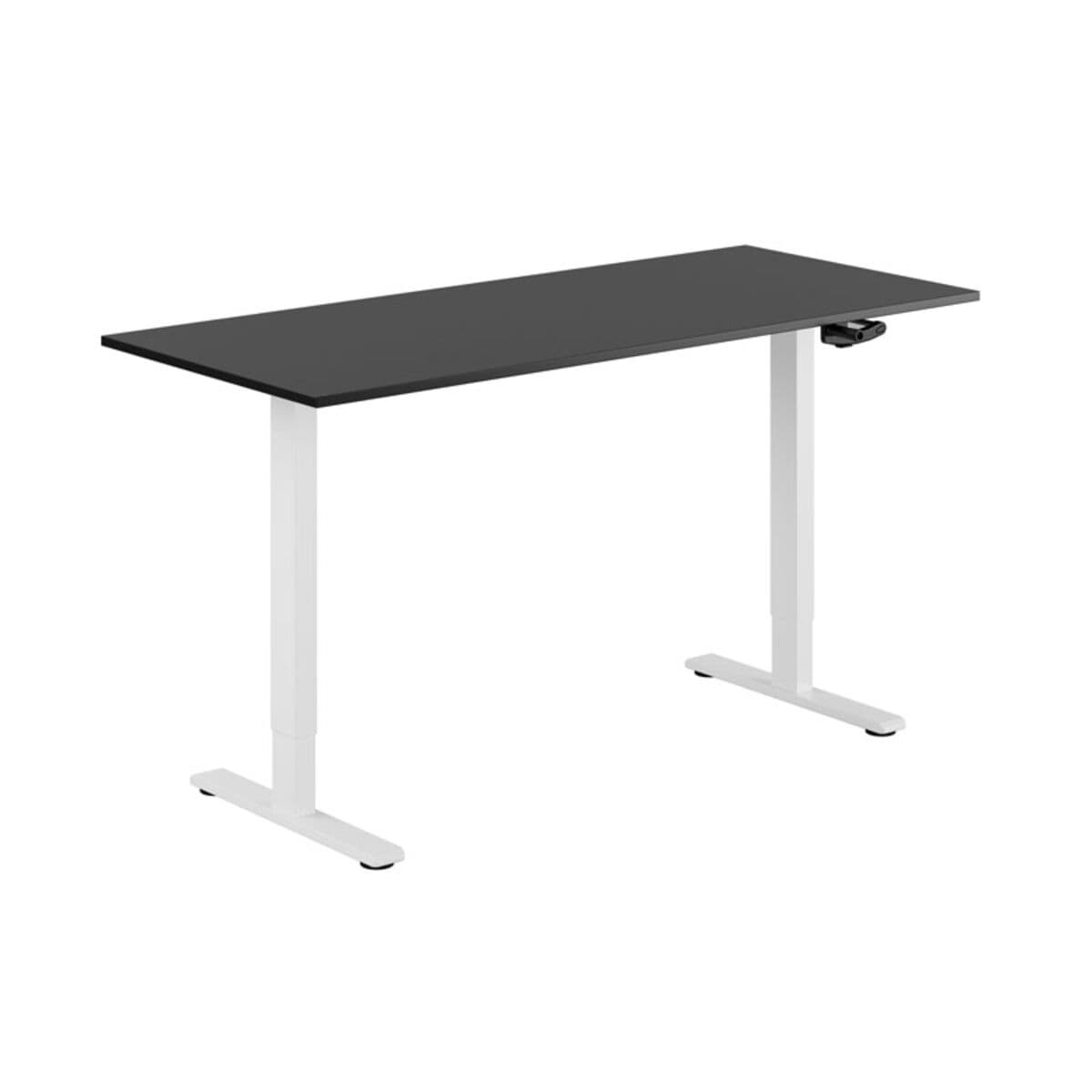 ECO Höj- och sänkbart bord manuellt 160x70cm - Sort-hvid