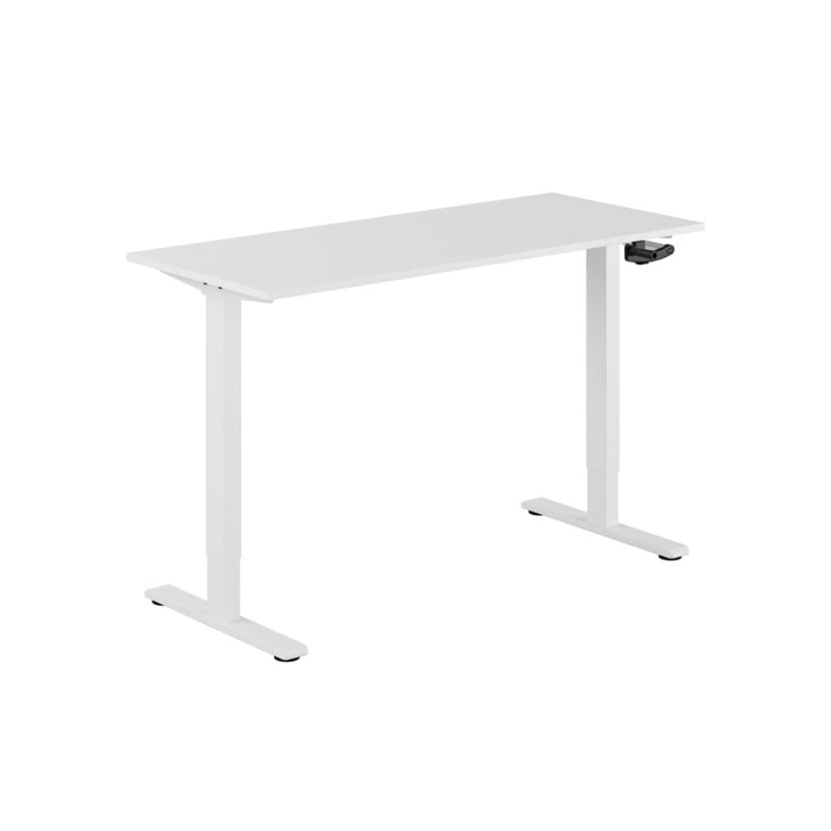 ECO Höj- och sänkbart bord manuellt 140x60cm - Hvid-hvid