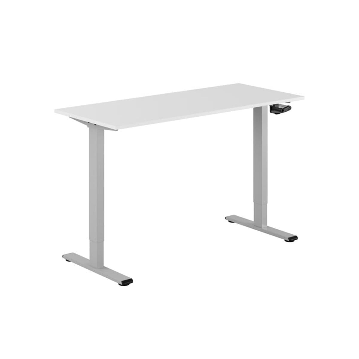 ECO Höj- och sänkbart bord manuellt 140x60cm - Hvid-grå