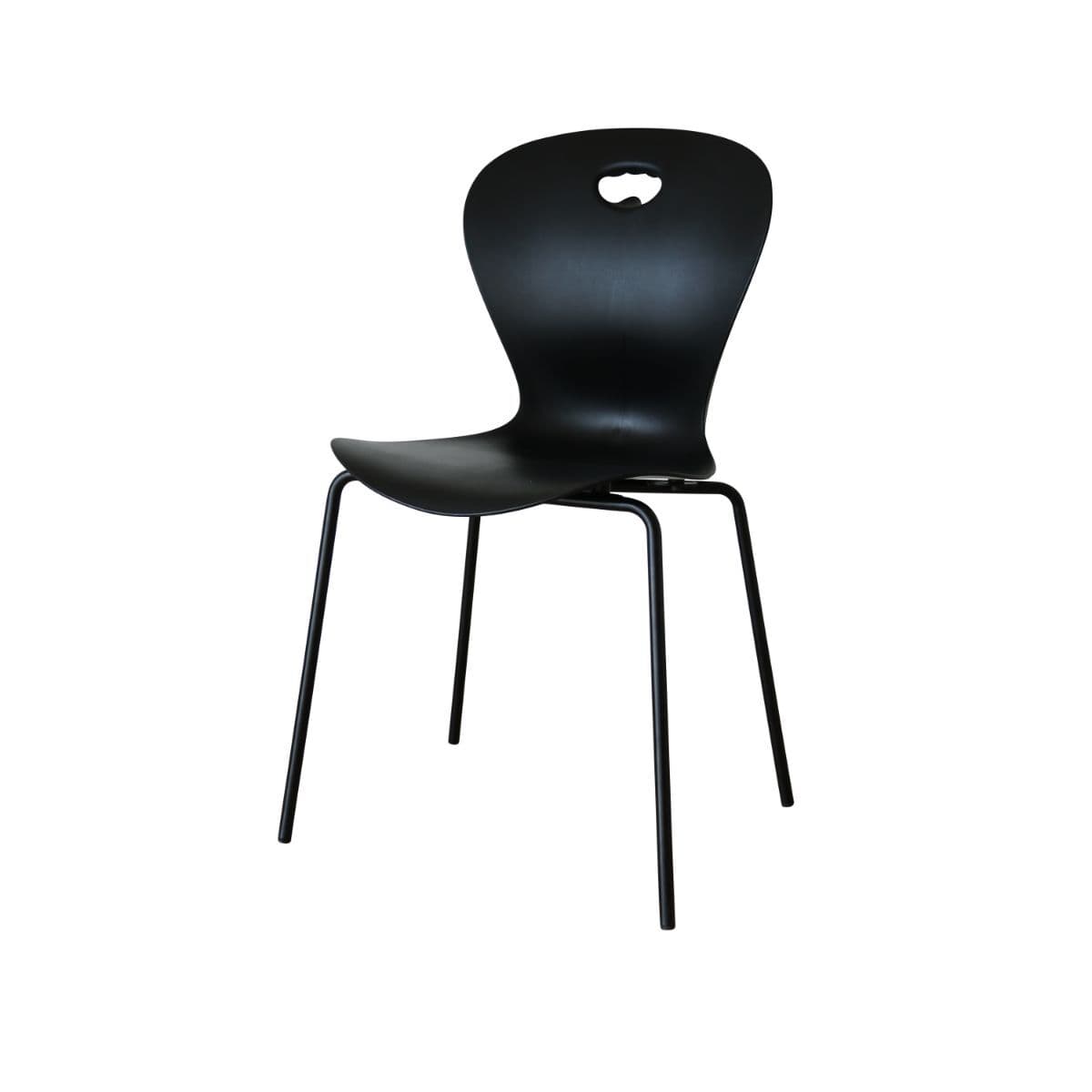 KAROLINE Stapelbar stol Upcycled plast - Svart