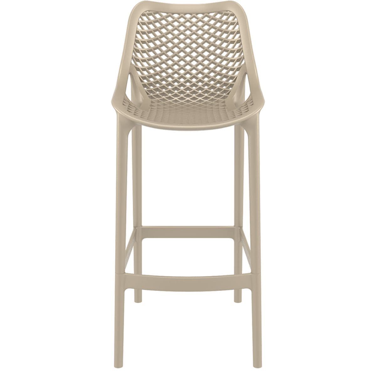 Air Barstol polypropen med sits höjd 75cm - Taupe
