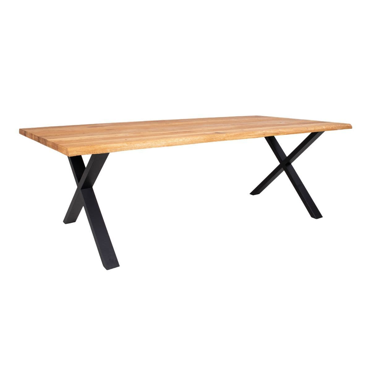 Toulon Restaurangbord oljad ek, vågig kant - 240x95cm