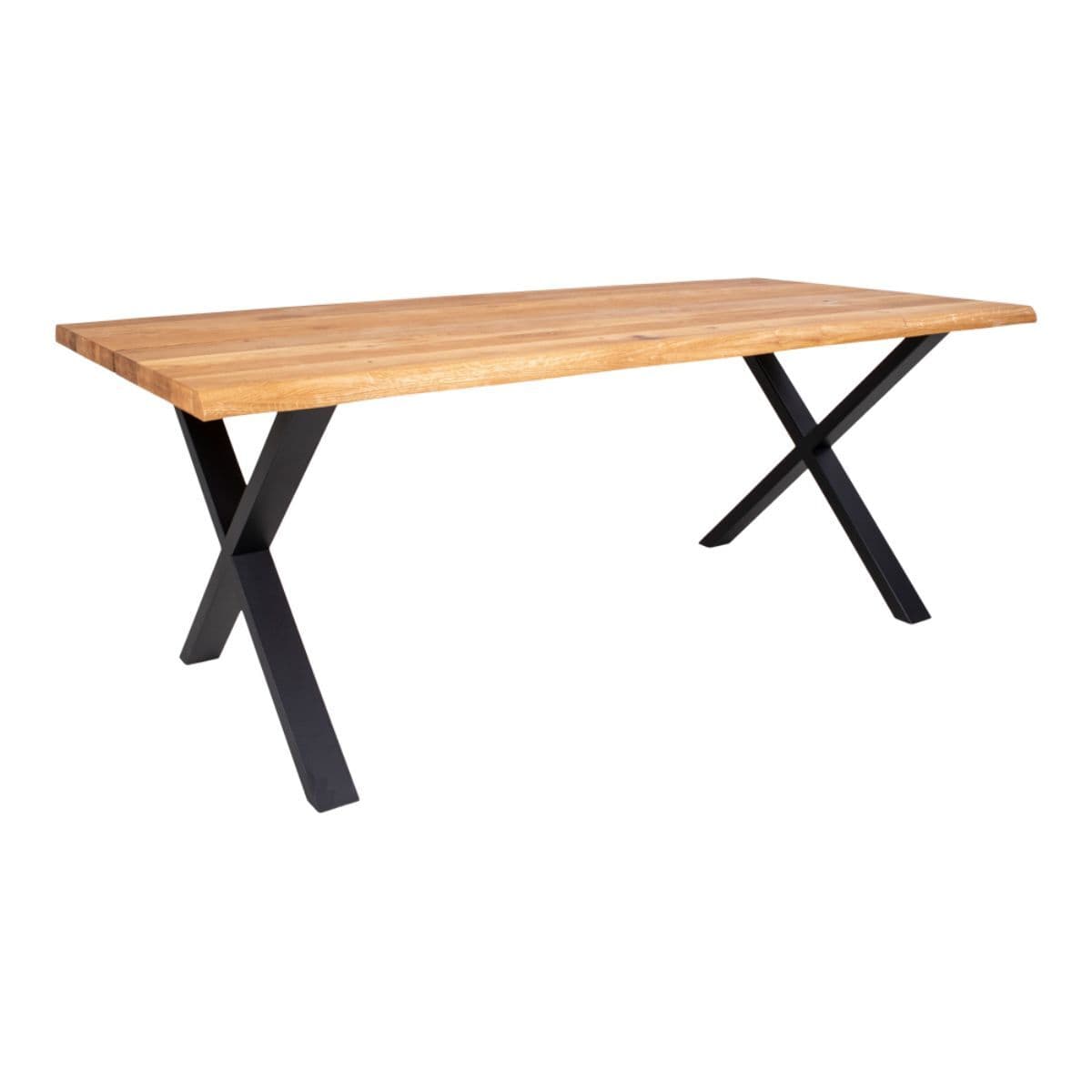 Toulon Restaurangbord oljad ek, vågig kant - 200x95cm