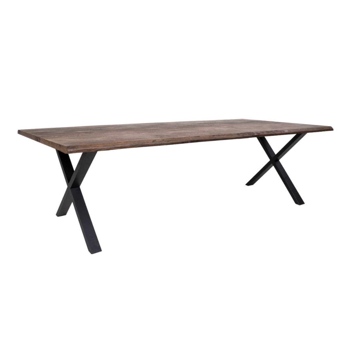 Toulon Restaurangbord rökt oljad ek, vågig kant - 300x100cm
