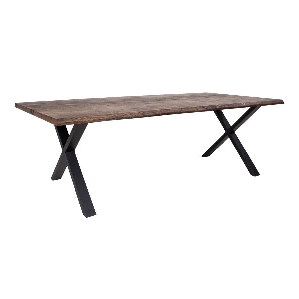 Toulon Restaurangbord rökt oljad ek, vågig kant - 240x95cm