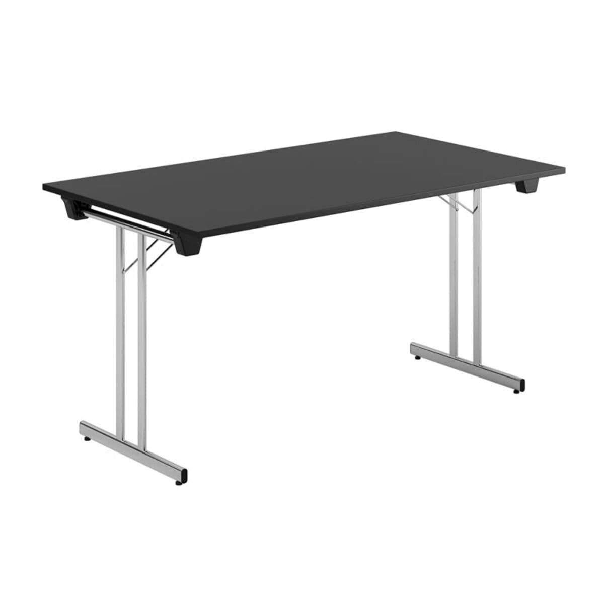 Dinner Style - 140x80cm - Hopfällbart bord - Svart-krom