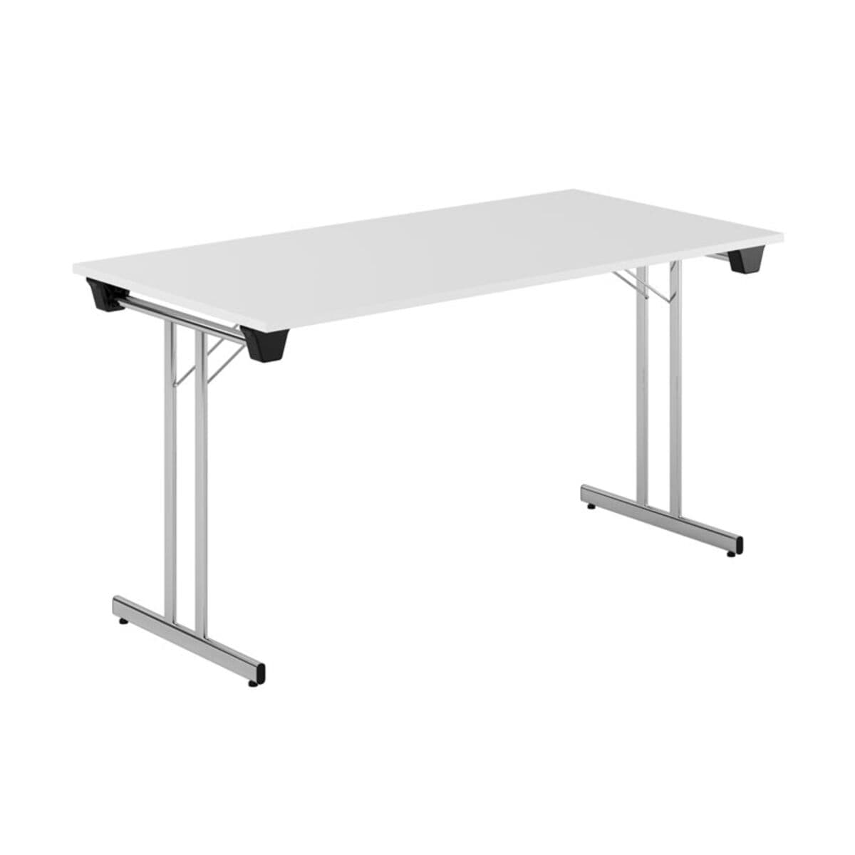 Dinner Style - 140x70cm - Hopfällbart bord - Hvid-krom