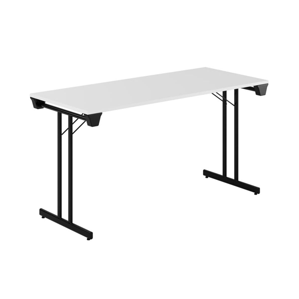 Dinner Style - 140x60cm - Hopfällbart bord - Hvid-sort