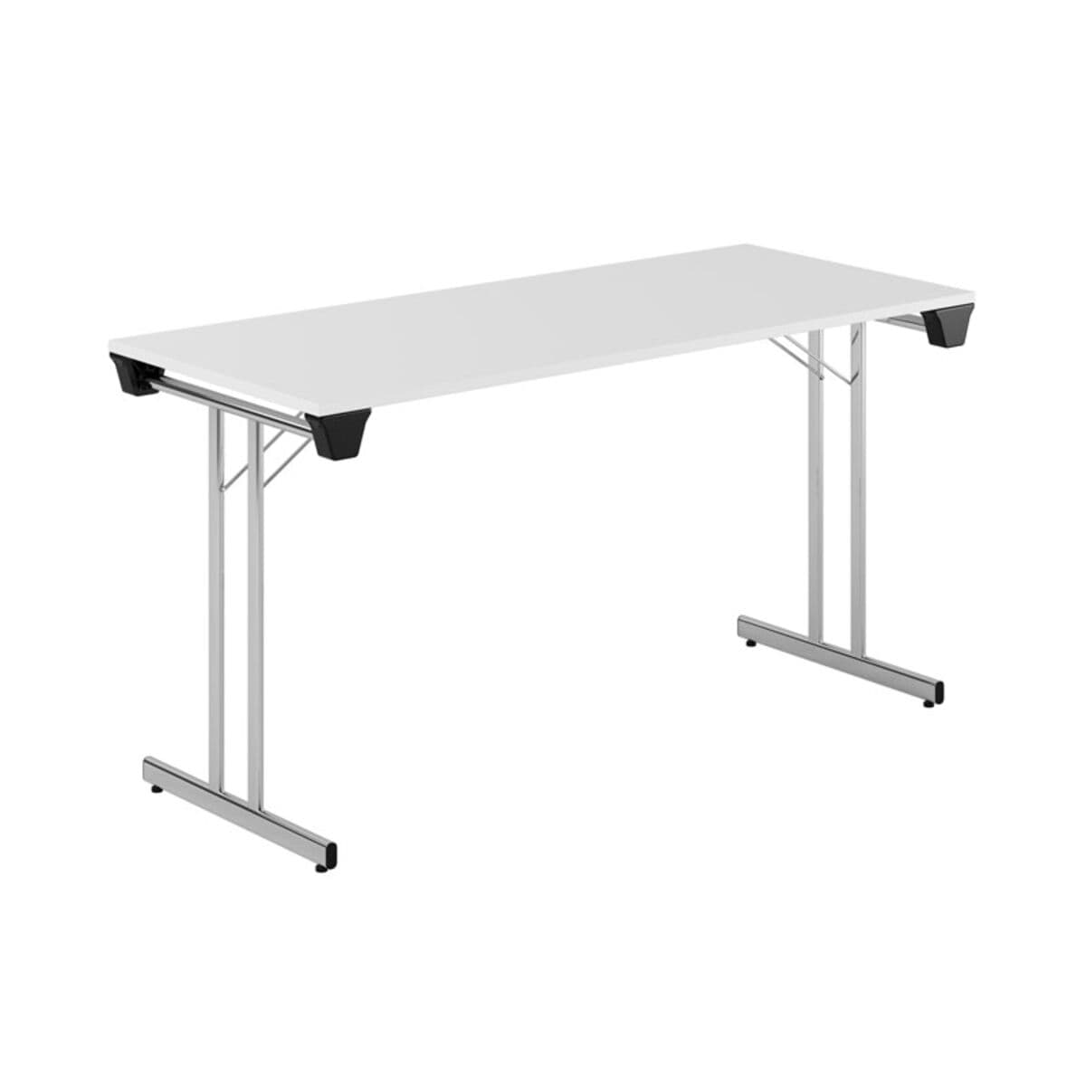 Dinner Style - 140x60cm - Hopfällbart bord - Hvid-krom