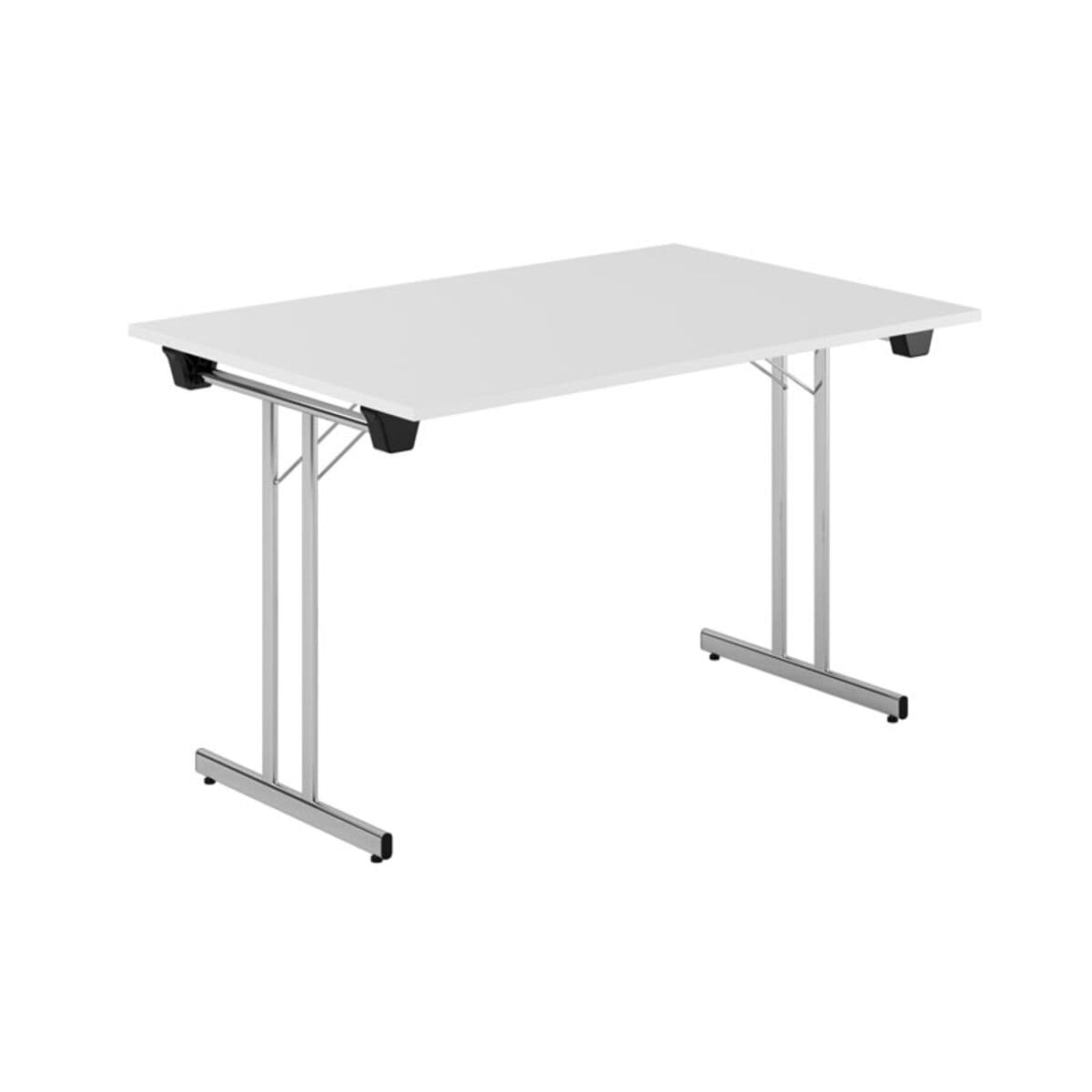 Dinner Style - 120x80cm - Hopfällbart bord - Hvid-krom