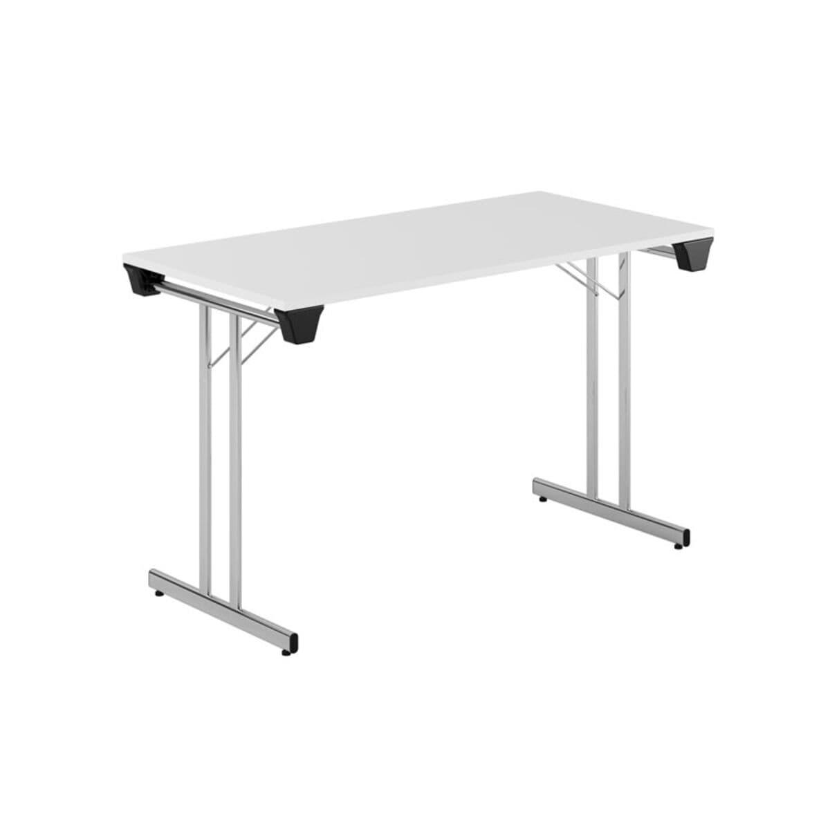 Dinner Style - 120x60cm - Hopfällbart bord - Hvid-krom