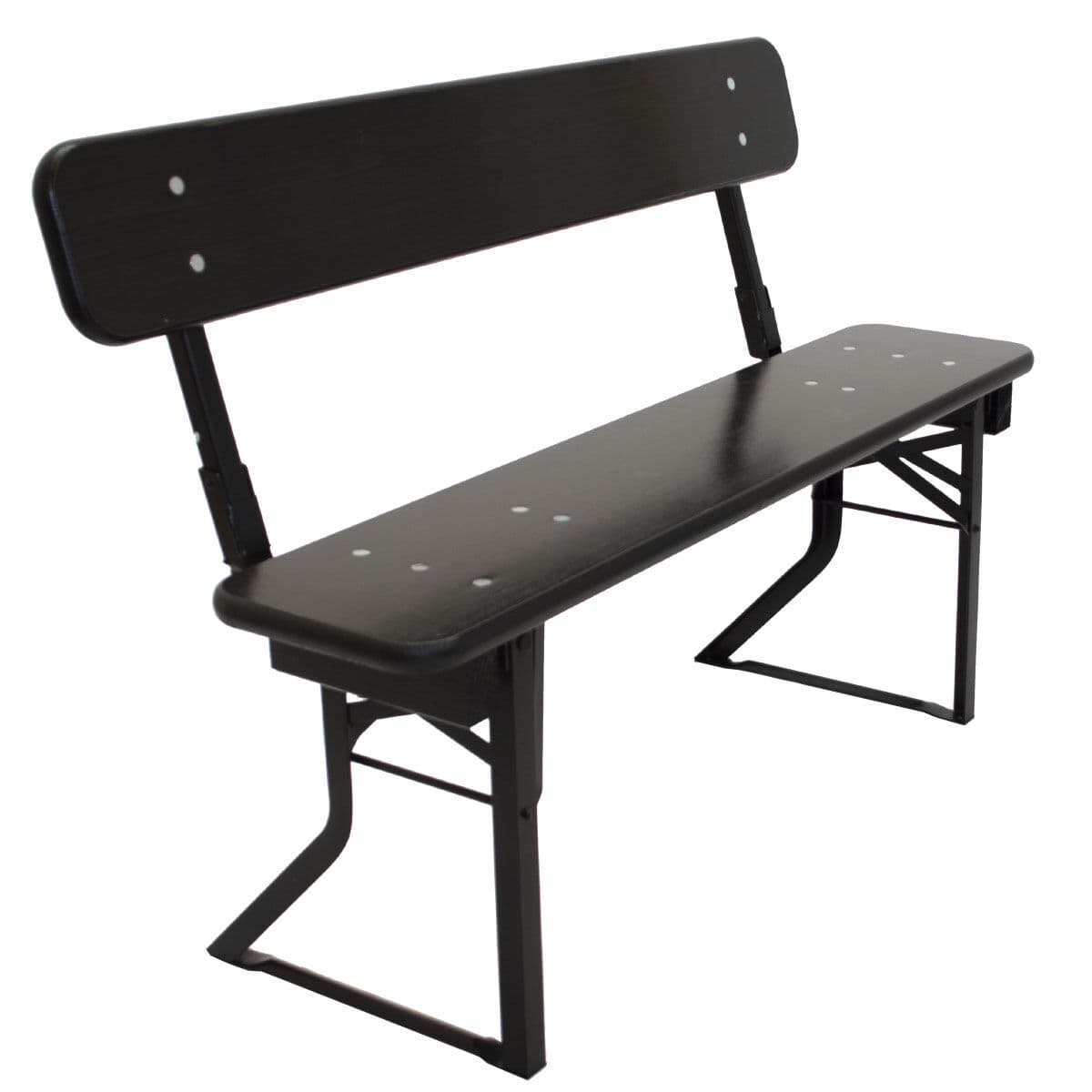 Brau balkongbänk 27x120 cm med ryggstöd - Svart -svart