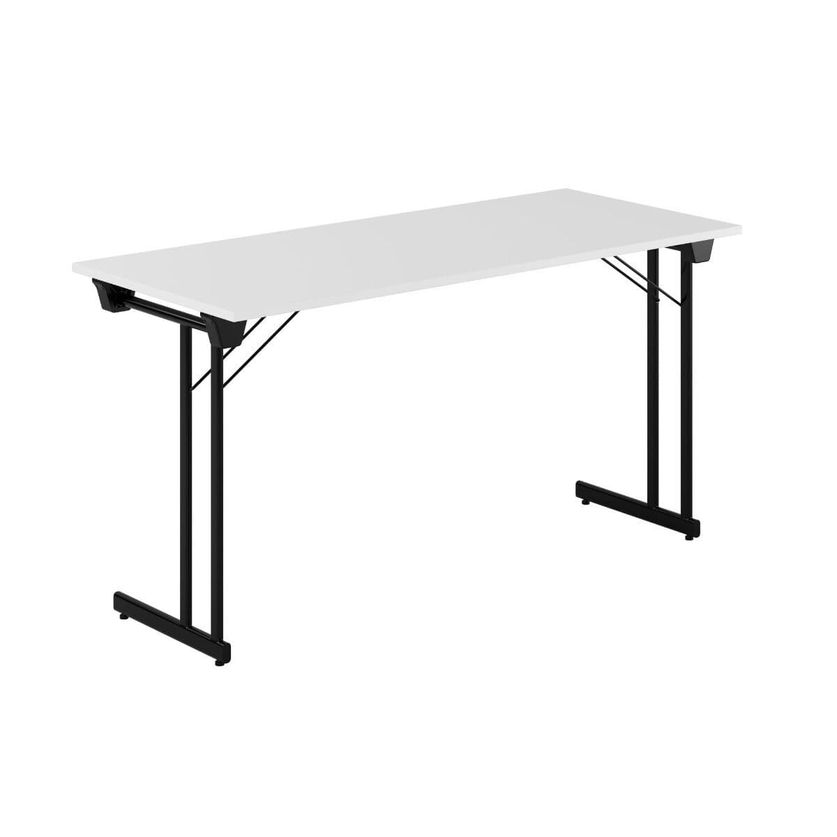 Kongress Style - 140x60cm - Hopfällbart bord - Hvid-sort