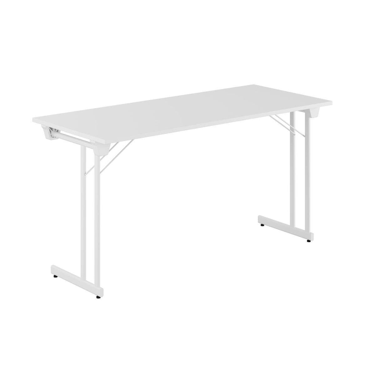 Kongress Style - 140x60cm - Hopfällbart bord - Hvid-hvid