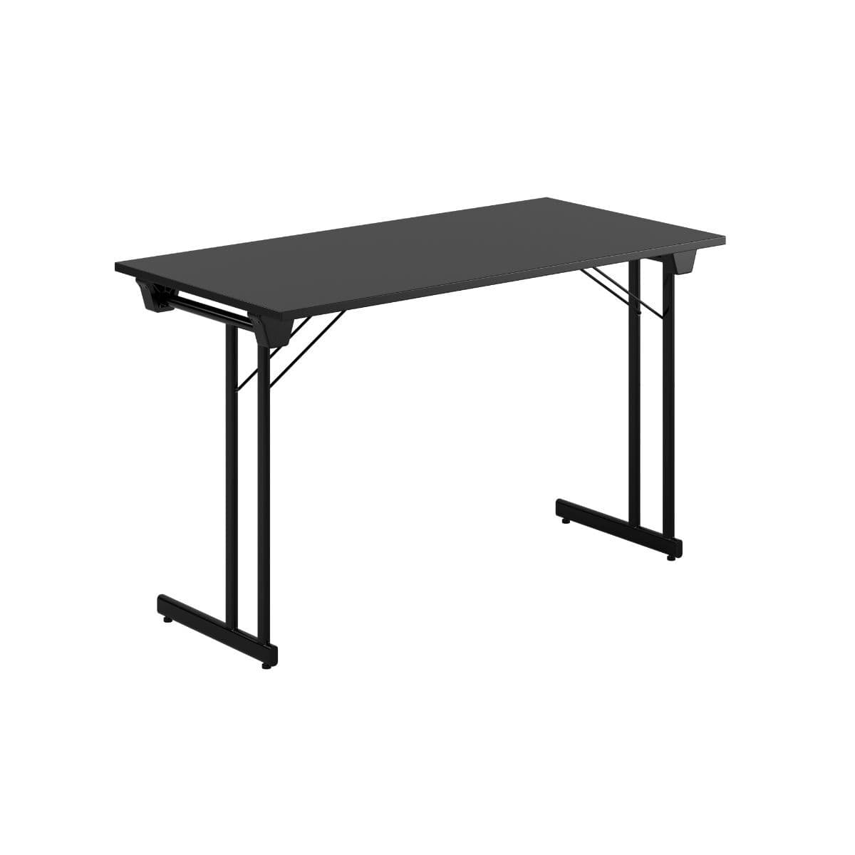 Kongress Style - 120x60cm - Hopfällbart bord - Sort -sort