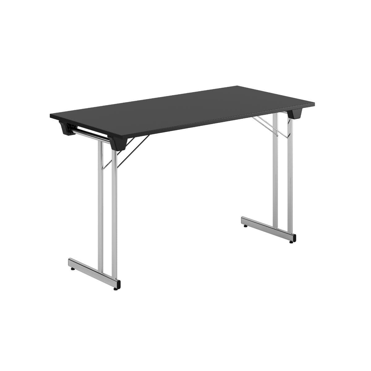Kongress Style - 120x60cm - Hopfällbart bord - Sort-krom