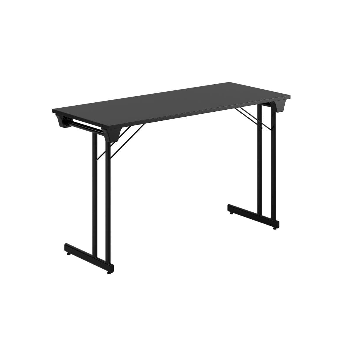 Kongress Style - 120x50cm - Hopfällbart bord - Sort -sort