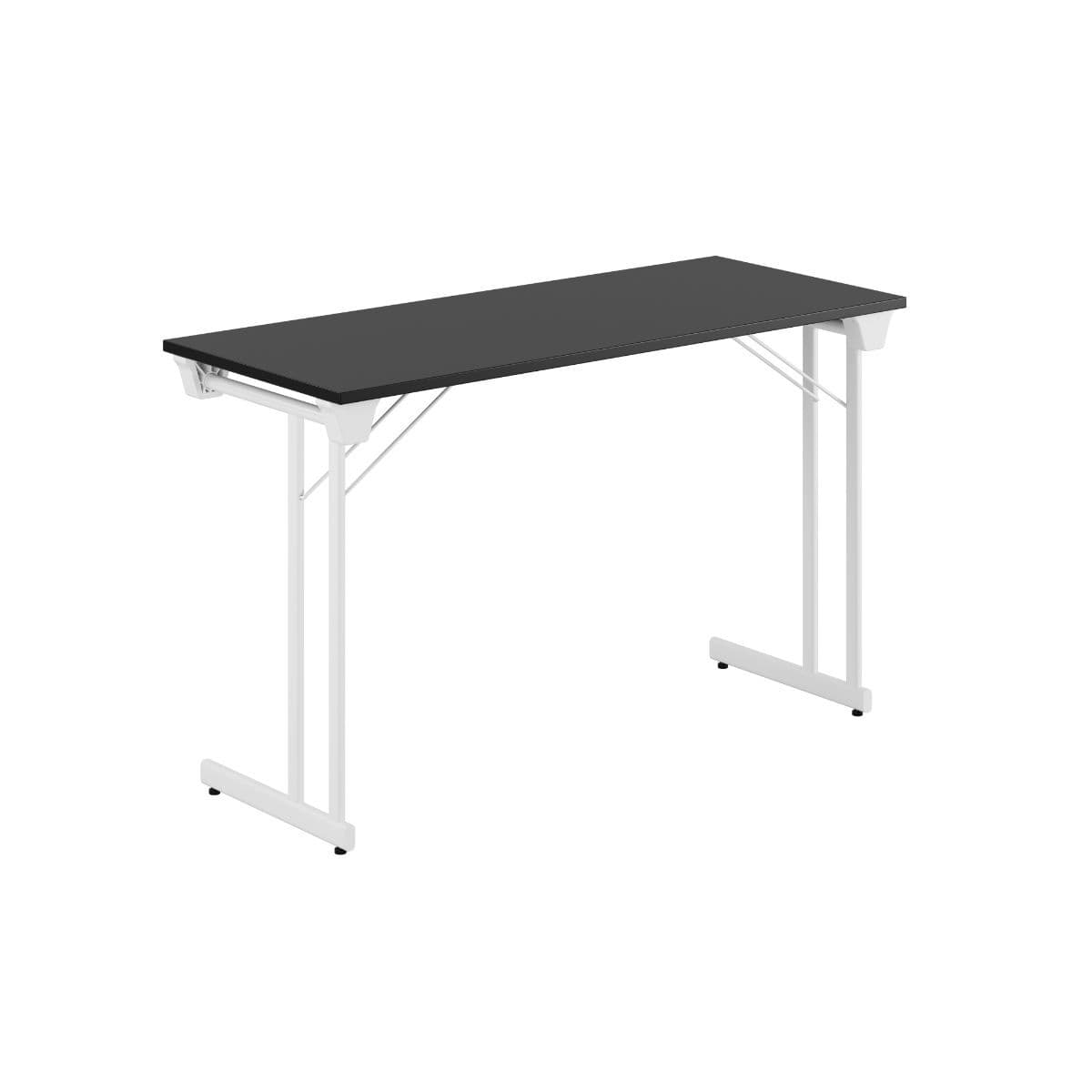 Kongress Style - 120x50cm - Hopfällbart bord - Sort-hvid