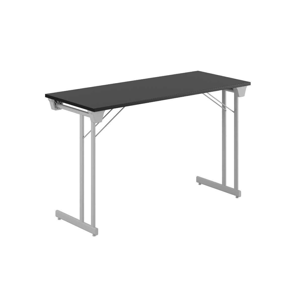 Kongress Style - 120x50cm - Hopfällbart bord - Sort-grå