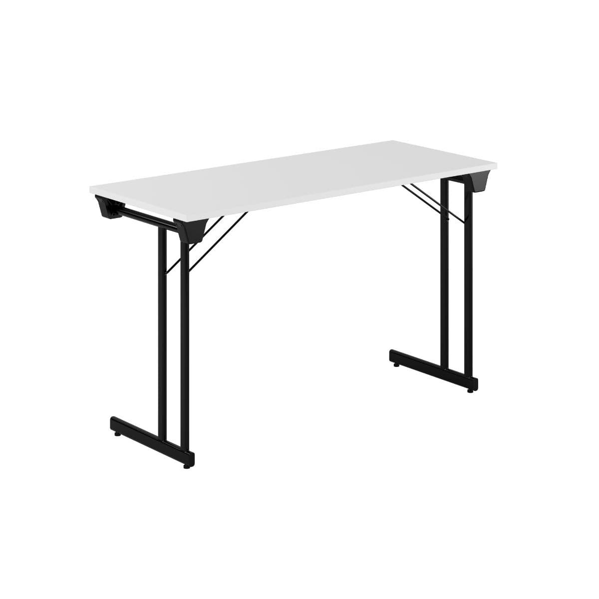 Kongress Style - 120x50cm - Hopfällbart bord - Hvid-sort