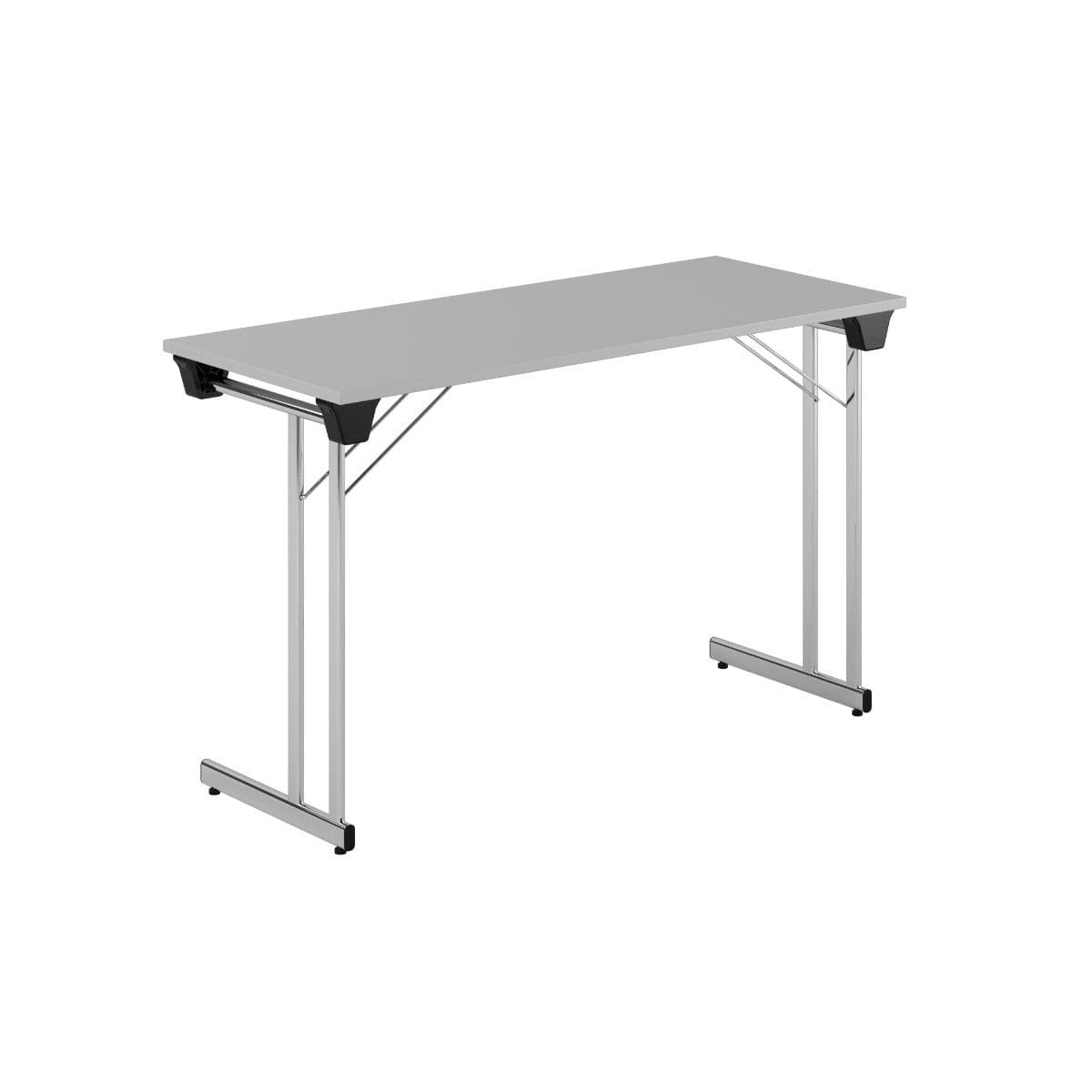 Kongress Style - 120x50cm - Hopfällbart bord - Grå-krom