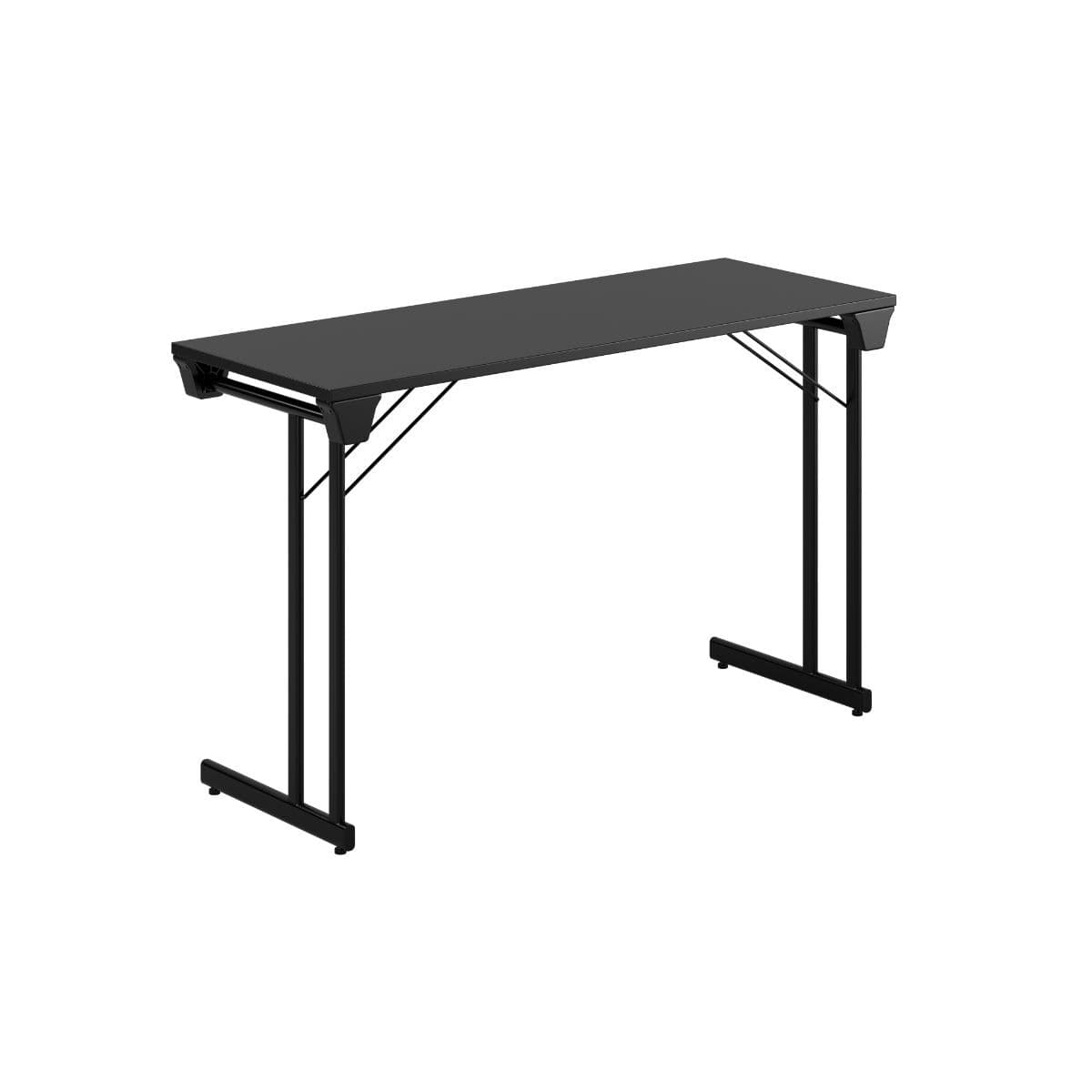 Kongress Style - 120x45cm - Hopfällbart bord - Sort -sort
