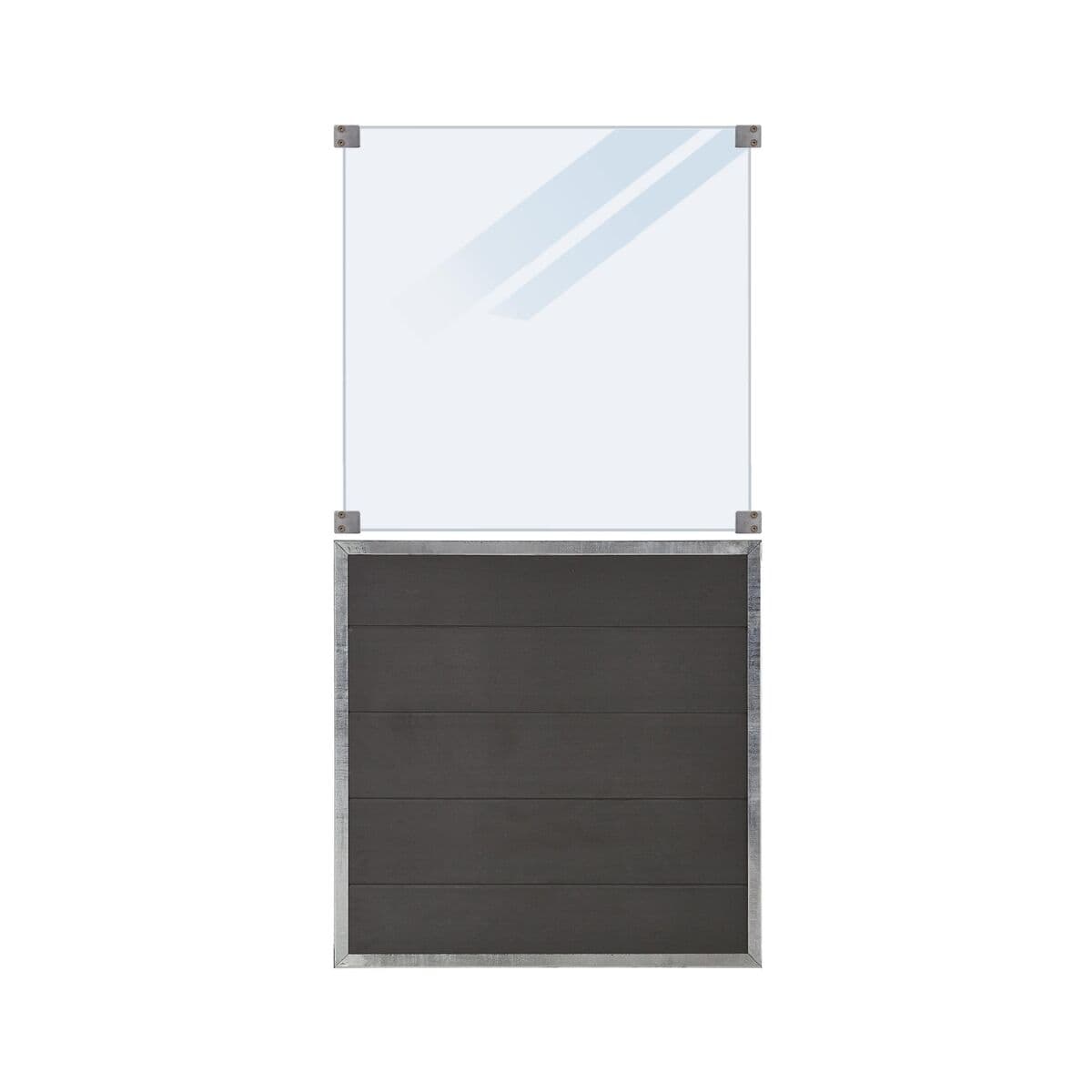 Futura kompositstaket 90cm - Klart glas